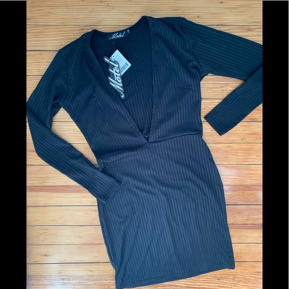 Motel Urban Outfitters Deep V Mini Dress